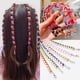 thumbnail image 2 of piezas de herramienta de trenzado, accesorios para el cabello DIY, trenzas de pelo elásticas coloridas para niñas, diadema para boda, fiesta de cumpleaños, peinado a favor de los niños, 2 of 5