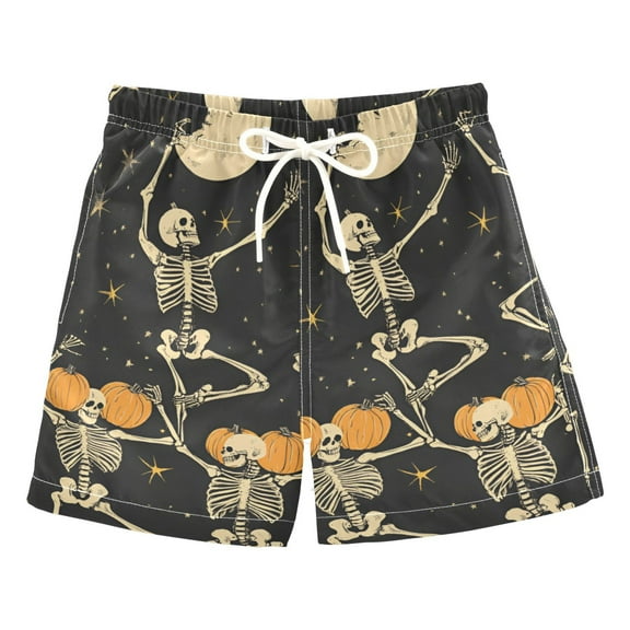 FORMRS Boys Swim Trunks Quick Dry Mesh Liner Boardshorts Sizes XS-XL, Halloween Dancing