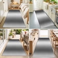 thumbnail image 4 of Hallway Runner Rug 2'x6', Grey White Ombre Kitchen Runner Rugs Non-Slip Carpet Mats, Contemporary Art Abstract Aesthetics Bedside Rugs Runners Washable Floor Carpet for Bathroom Laundry Room, 4 of 8