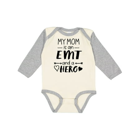 

Inktastic My Mom is an EMT and a Hero Gift Baby Boy or Baby Girl Long Sleeve Bodysuit