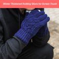 thumbnail image 2 of Sonducket Guantes de punto gruesos para hombre, calentadores de manos deportivos, guantes de invierno para exteriores, accesorios para calentar el cuerpo, guantes y mitones azul marino Sonducket AP011253-05B, 2 of 6