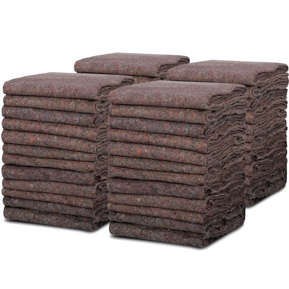 WSSYzyzf 48-Pack Pro Economy Moving Blankets, 54" x 72" Grey Furniture Pads for Shipping and Moving, Bulk Quantity for Maximum Protection of Your Valuables