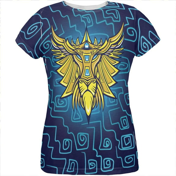 Glowing God Lion Gold Womens T Shirt Multi MD