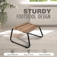 thumbnail image 5 of Outdoor Patio Footstools,PE Rattan Ottoman Wicker Foot Rest,Small Balcony Furniture Additional Seating Side Table for Outside 2 Set Beige, 5 of 14