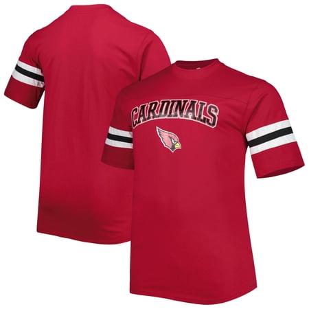 Men s Cardinal Arizona Cardinals Big & Tall Arm Stripe T-Shirt