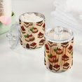 thumbnail image 2 of Yayeee 4 Pack Qtip Holder Bathroom Cotton Swab Canister with Lid Clear Dispenser Set, Strawberry Cake, 2 of 6