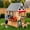 Natural Wood, variant on Conchico Outdoor BBQ Themed Playhouse, Wooden Backyard Kids Playhouse w/ Pretend Brick Oven, Kitchen Toy Set, BBQ Grill for Kids Ages 3-8