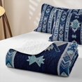 thumbnail image 4 of Erosebridal Deep Navy Aztec Twin Quilt Set,Tribal Stars Geometric Twin Coverlet Set For Boys,2-Piece, 4 of 4