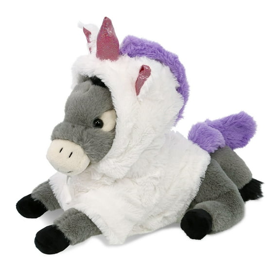 DolliBu Laying Donkey Unicorn Plush Stuffed Animal Toy – Super Soft Donkey Dress Up with Removable Plush Unicorn Outfit, Cute Fantasy farm Life Gift for Kids and Adults – 9 Inches
