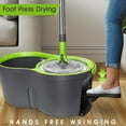 thumbnail image 4 of Spin Mop Bucket System,Pedal Spin Mop and Bucket with Set,EasyWring Microfiber Mop with 3 Mop Pads,360°Spinning Floor Cleaning System - Home & Office Suitable, 4 of 5