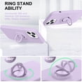 thumbnail image 2 of for iPhone 13 Pro Case,[with Ring Stand][Support Magnetic Car Mount] [Anti-Scratch Microfiber Lining] Slim Shockproof Silicone Phone Case for iPhone 13 Pro 6.1 Inch-Light Purple, 2 of 14