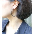 thumbnail image 3 of Pomina Tubular Open Round Classic Matte Gold Hoop Earrings for Women (Hemitite), 3 of 9