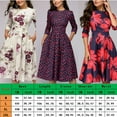 thumbnail image 4 of Robe de Printemps pour Femmes à Imprimé Floral, Taille Haute, Col Vintage, Robe Ligne A, Robe Midi pour Dames, 4 of 4