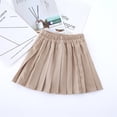 thumbnail image 3 of Nyeemya Girl's School Uniform Pleated Skirt Tennis Athletic A-Line Mini Skort Skirt Skater Scooters Khaki 150, 3 of 4