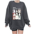 thumbnail image 2 of Meichang Women's Halloween Sweatshirts Oversized Long Sleeve Crew Neck Sweatshirt Cute Spooky Ghost Graphic Sweatshirts Fall Pullover, 2 of 7