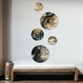 thumbnail image 3 of Designart "Marbled Dreamscape Blue and Beige II" Modern Geometric Metal Wall Art Set of 5 Piece, 3 of 5