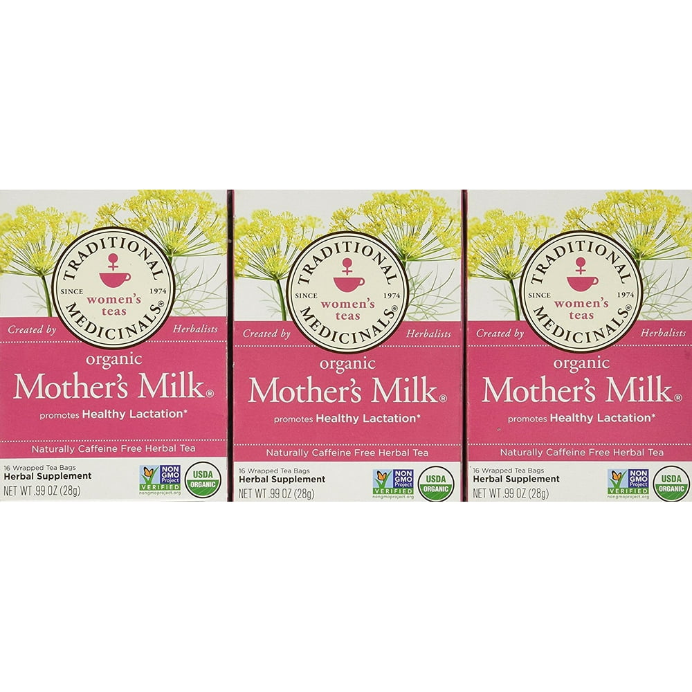 Teas Organic Mother's Milk Tea Bags, 16 count - 3 Pack, Promotes