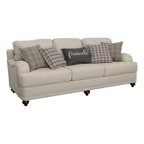 Glenn Cushion Back Sofa Light Grey