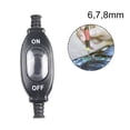 thumbnail image 2 of 204 Ip65 Waterproof Dustproof In-Line Switch Silver Contact Double Cut Switch Black 6mm, 2 of 9