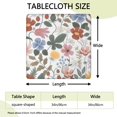 thumbnail image 2 of Pioneer Flower Floral Print Pattern Square Fitted Tablecloth with Elastic Edge,Square Table Cover,Washable Elastic Table Cover for Home Kitchen Party Decor 34"x34", 2 of 6