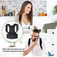 thumbnail image 3 of Portable Posture Corrector Back Posture Brace Lumbar Supports Clavicle Support Stop Slouching and Hunching Adjustable Back Trainer Unisex (Size : Medium), 3 of 6