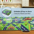 thumbnail image 4 of Janvonne City Road Map Kids Play Rug - Interactive Educational Carpet, Non-Slip Washable Floor Mat for Nursery Playroom Bedroom, 4'x5', 4 of 9