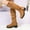 Brown, variant on POROPL Knee High Boots for Women Winter Fall Buckle Knight Shoes,Womens Boots Size 4.5