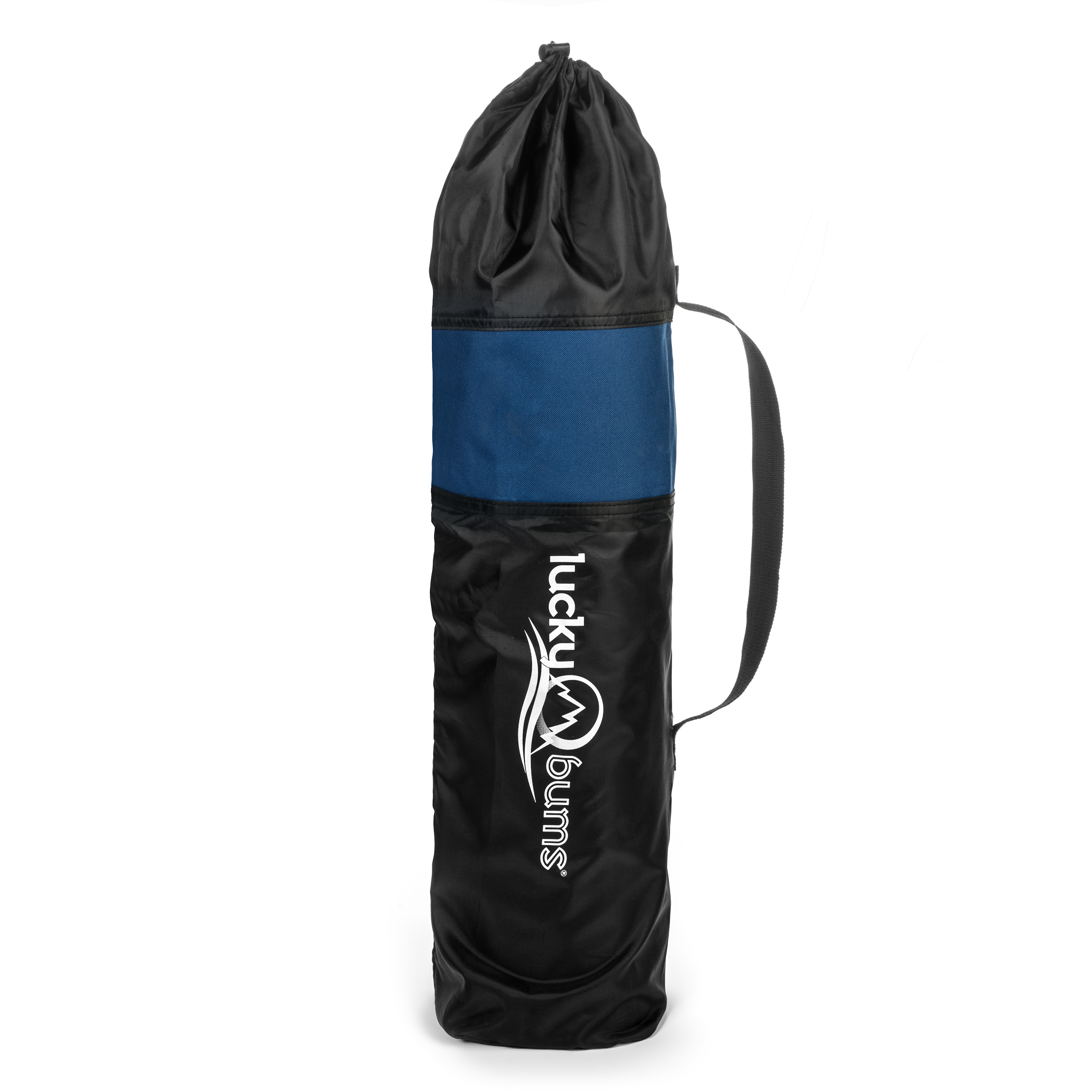 Lucky Bums Moon Lightweight Durable Camp Chair with Carrying Case, Blue, Medium