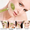 thumbnail image 2 of Face Facial Roller Massager & Gua Sha Board Set Natural Jade Stone Crystal| 9CL2, 2 of 6