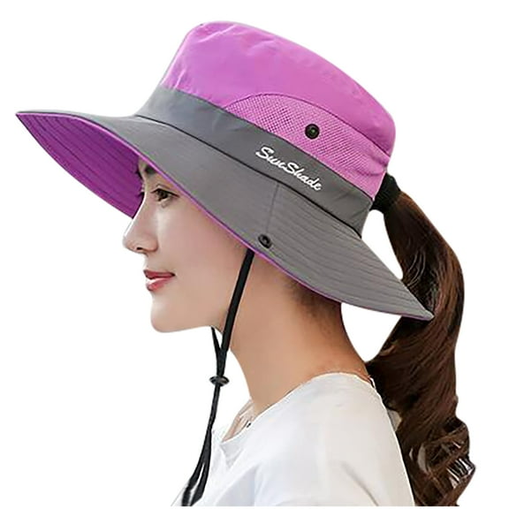 Nnhblu Bucket Hat Savings Clearance Womens Hats Adult Women Solid Sunshade Hat Fisherman's Hat Basin Hat Outdoor Bucket Hat Purple