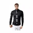thumbnail image 3 of Camisa De Manga Larga Rayada De Hombres Seda De Hielo, 3 of 8