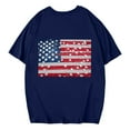 thumbnail image 5 of Cavosen Red White and Blue Shirts for Women Petite Patriotic Short Sleeve Crew Neck Tops American Flag Print T Shirts Lady XL Independence Day Casual Tops 4th of July Tunic Tees Patriotic Clothes, 5 of 5