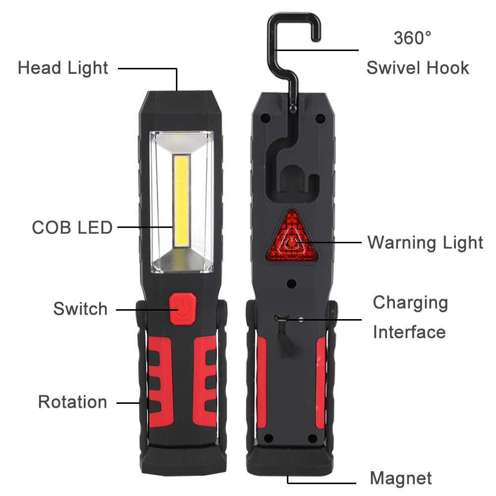 Details about   Magnetic Work Light COB Car Garage Mechanic Home Rechargeable Torch  LED Lamp 