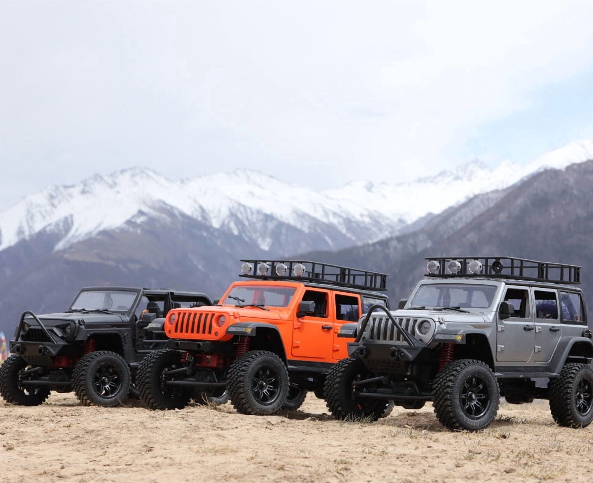 MN128 1/12 RC Car 4WD Crawler 2.4G Remote Control LED Light 4X4 Off Road Climbing Car RC Crawler Gift for Adults Black