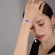 thumbnail image 4 of 3 pulseras tejidas con borlas, joyería bohemia para mujeres, pulseras de amistad para mujeres y niñas, 4 of 5