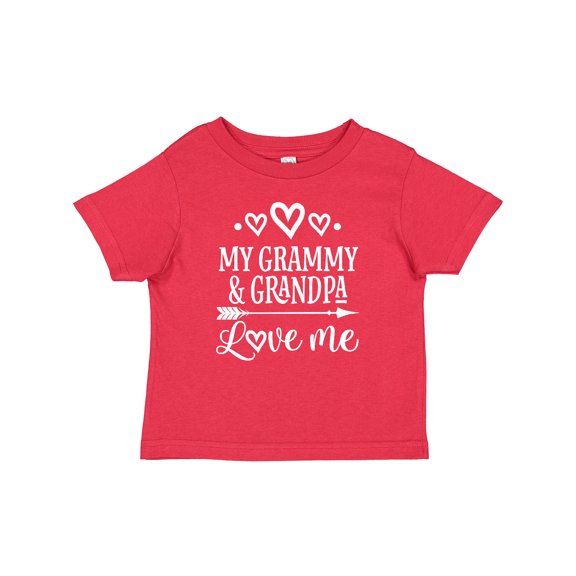 Inktastic Grammy and Grandpa Love Me Girls Granddaughter Girls Baby T-Shirt