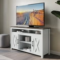 thumbnail image 2 of BELLEZE 48" TV Stand, Entertainment Center for TVs up to 55", Media Console Table with Two Open Shelves and Storage Cabinets - Corin (White), 2 of 6
