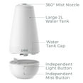 thumbnail image 5 of Pure Enrichment PureSpa XL 3-in-1 Cool Mist Humidifier, Essential Oil Diffuser & Mood Light - 2L Tank Provides Powerful Mist Coverage up to 350 sq ft in Bedroom, Office & Large Rooms, 5 of 8