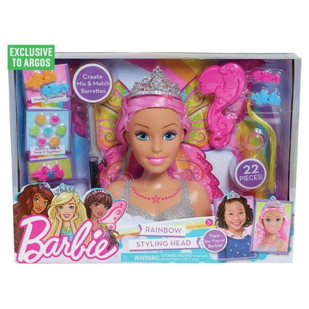 Barbie 20pc Hair Styling Head Doll with Barrettes (Best Doll Head For Styling)