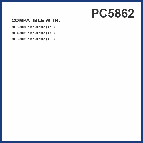 PG PC5862 Cabin Air Filter | Fits 2003-2006 Kia Sorento 3.5L; 2008-2009 Sorento 3.3L