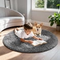 thumbnail image 4 of Shag Area Rugs for Living Room 9'(Round), Soft and Fluffy Shaggy Carpet for Pets, Machine Washable Floor Rugs for Living room, 4 of 7