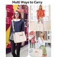 thumbnail image 2 of Bolso VOFANK de lona para mujer con cremallera, color beige, talla XL, 2 of 7