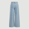 thumbnail image 5 of CAIXIA Womens Rhinestone Jeans Baggy Y2K High Waisted Straight Wide Leg Sparkly Bling Glitter Denim Pants, 5 of 6