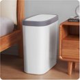 thumbnail image 3 of WRKEKC ‌Corner Push-type Trash Can for Household Use‌ - Suitable for Kitchen & Bathroom, Made of Plastic, Strong & Reliable, Odor-sealed Design, Space-saving Narrow Design, Available in Gray Color, 3 of 6