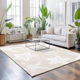 thumbnail image 3 of Area Rugs 5'x7', Beige White Starfish Coastal Carpet Runner Indoor Outdoor Rugs Home Decor Aesthetic, Nautical Summer Ocean Abstract Art Non Slip Mats Washable Accent Rug for Living Room Bedroom, 3 of 8