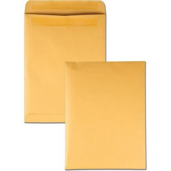 Quality Park Redi-Seal Kraft Catalog Envelopes Catalog - #10 1/2 - 9" Width x 12" Length - 28 lb - Self-sealing - Kraft - 100 / Box - Kraft