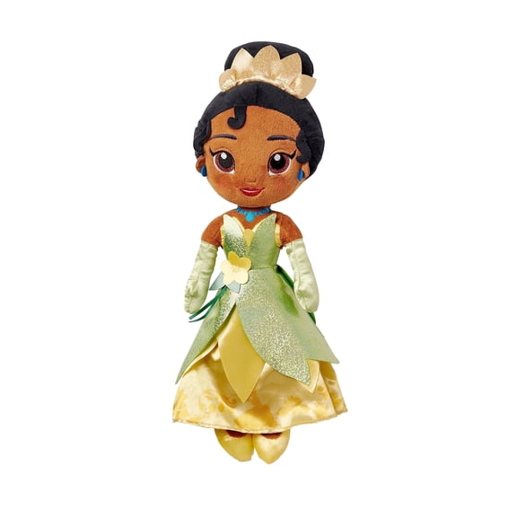 Disney Store Official Princess Plush Doll Tiana - Soft Plushy with Embroidered Features - Princess Toys for Girls - Disney Dolls & Stuffed Animals - 14 Inches