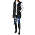 thumbnail image 2 of INSPIRE CHIC Women's Long Puffer Vest Winter Hooded Sleeveless Down Jackets with Pockets M Black, 2 of 6