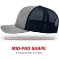 thumbnail image 3 of richardson unisex 112 trucker adjustable snapback baseball cap split one size fits most, 3 of 6