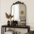 thumbnail image 4 of Lumora 26"x38" Arched Vintage Wall Bathroom Mirror, Black, 4 of 5